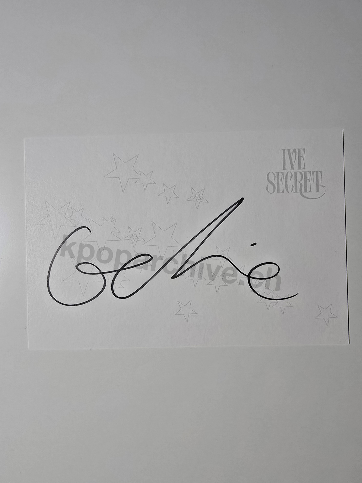 Ive Secret Signed Postcard