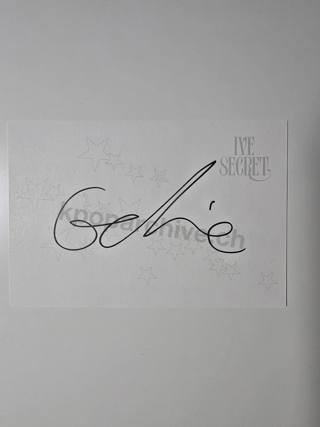 Ive Secret Signed Postcard