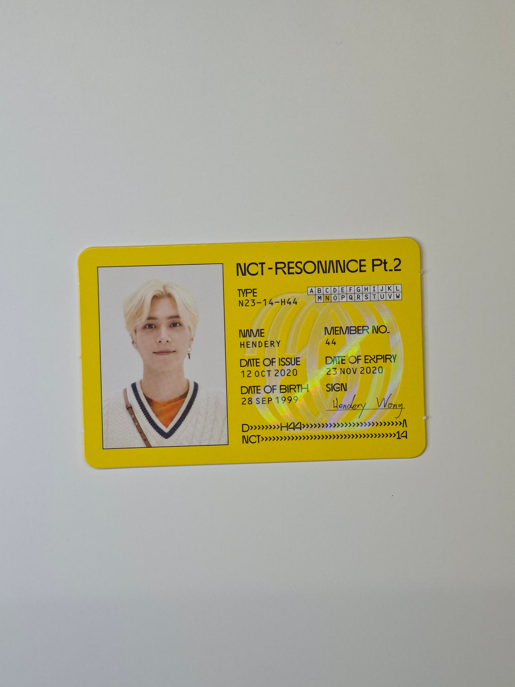 NCT Resonance Pt.2 (Wayv) Album Photocard