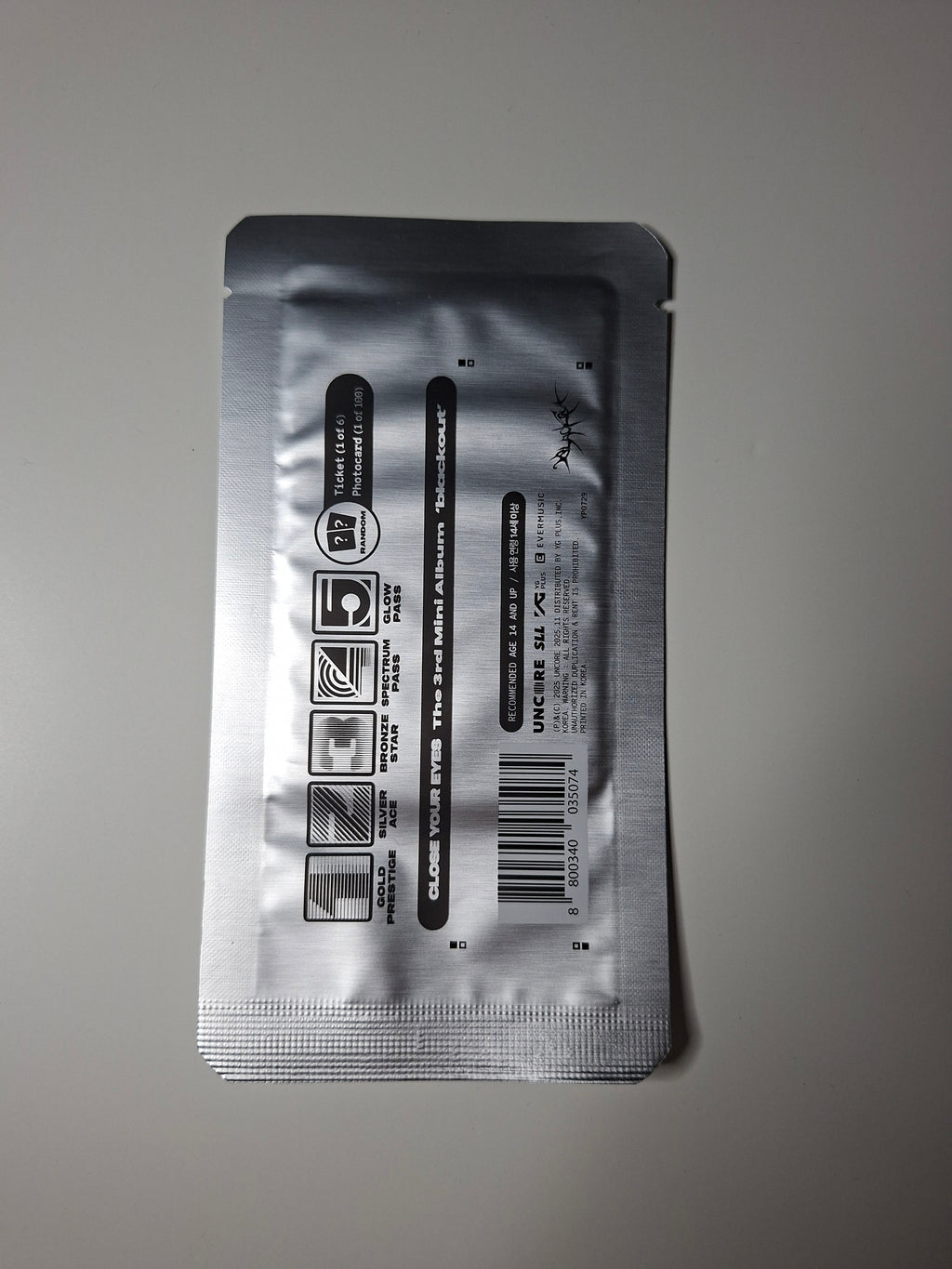Close Your Eyes blackout Ticket Version