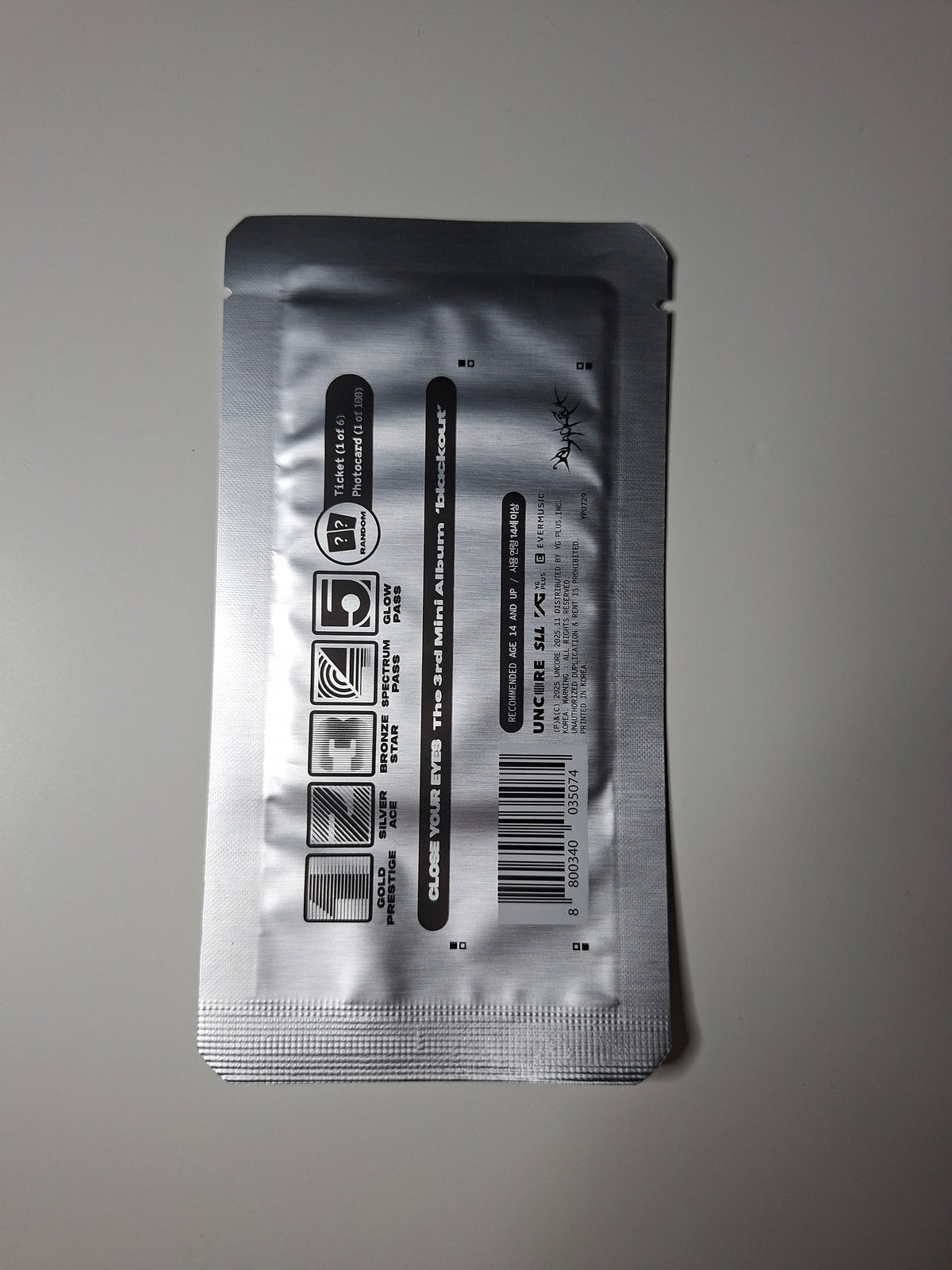 Close Your Eyes blackout Ticket Version